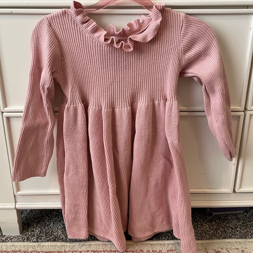 GAP Pink Ribbed Kids Dress